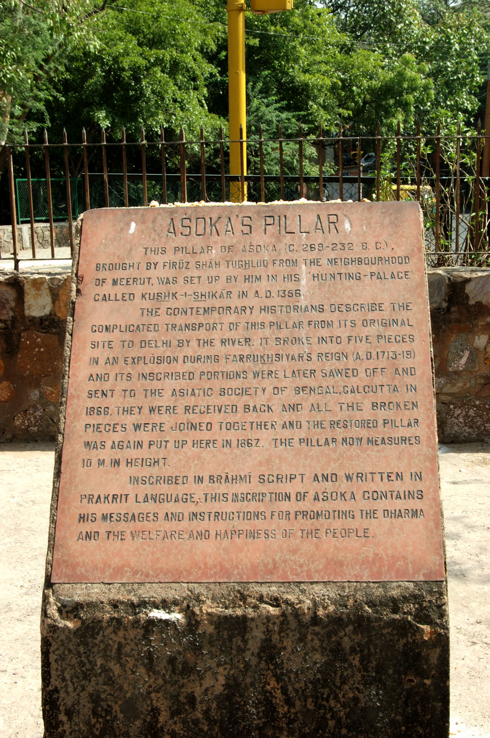 Asokan Pillar (Hindu Rao Hospital), Delhi