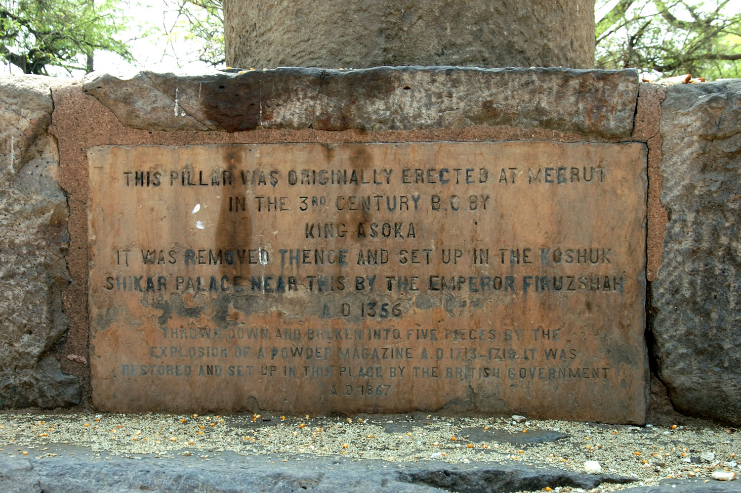 Asokan Pillar (Hindu Rao Hospital), Delhi